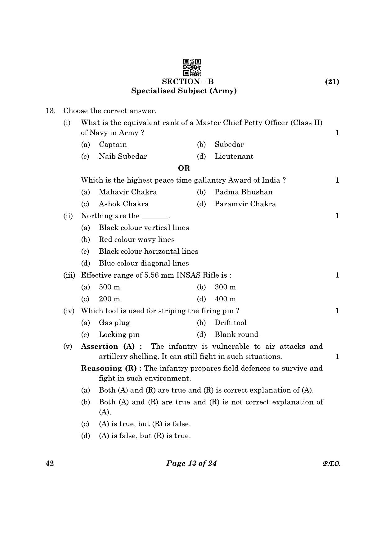 CBSE Class 12 42_NCC 2023 Question Paper - Page 13