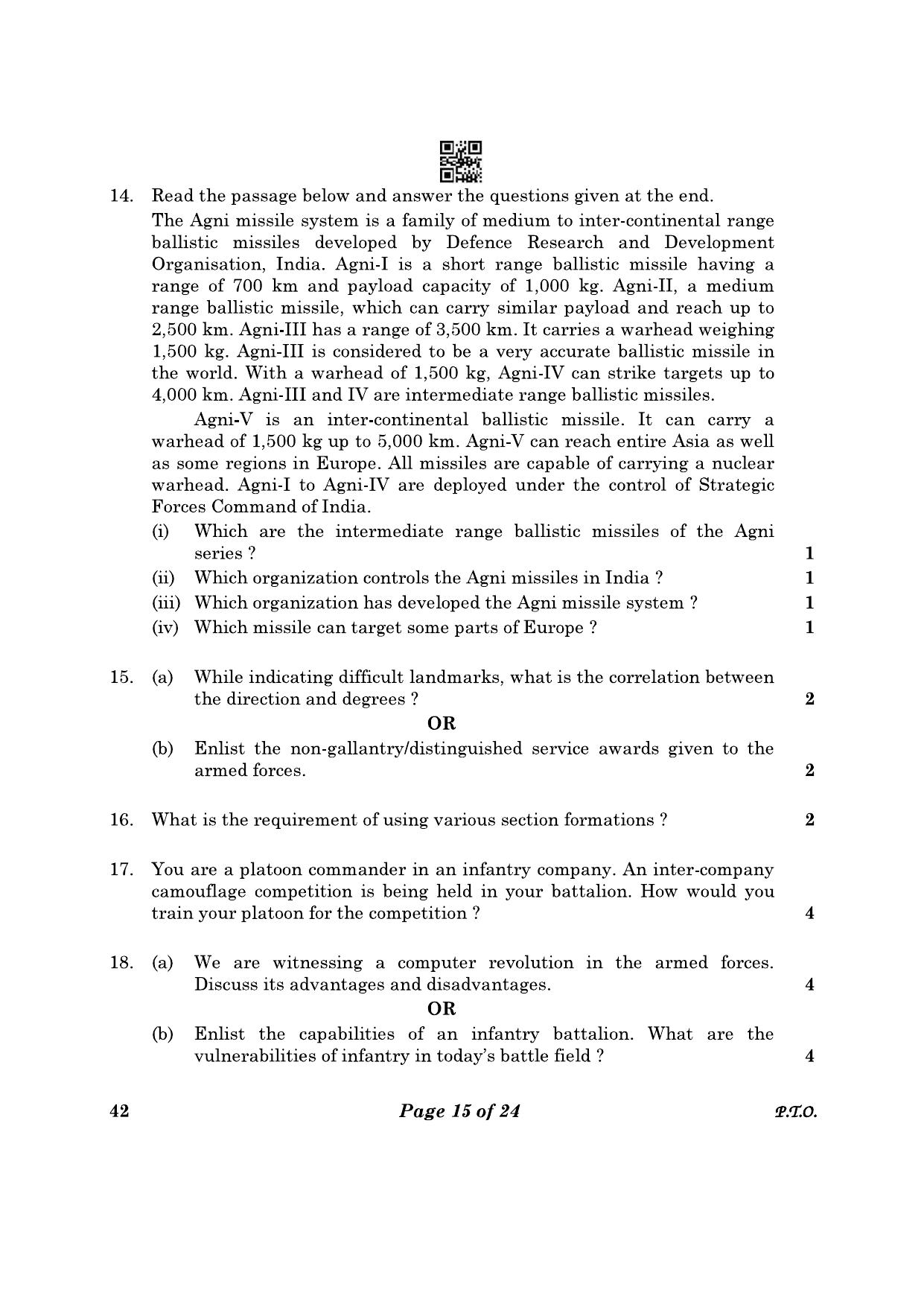 CBSE Class 12 42_NCC 2023 Question Paper - Page 15