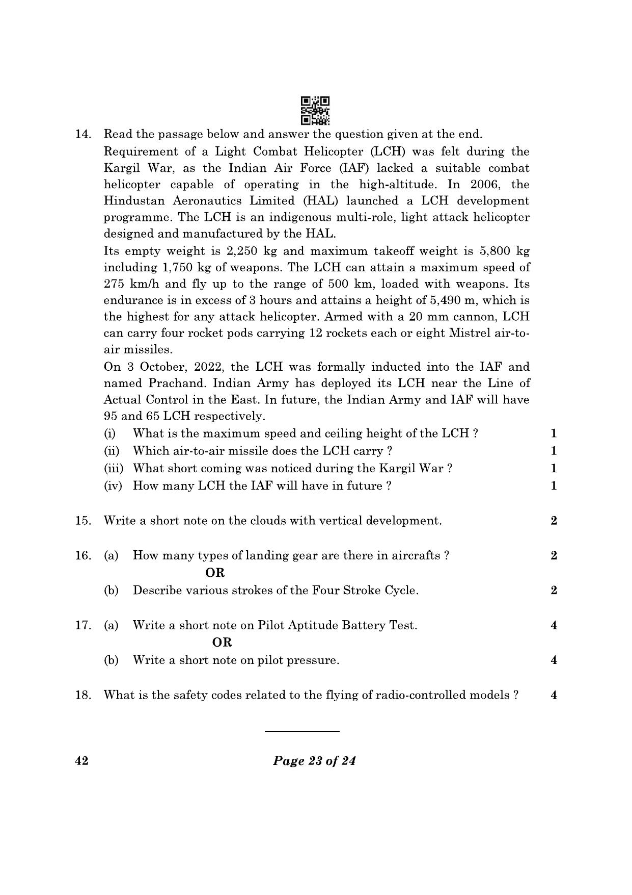 CBSE Class 12 42_NCC 2023 Question Paper - Page 23