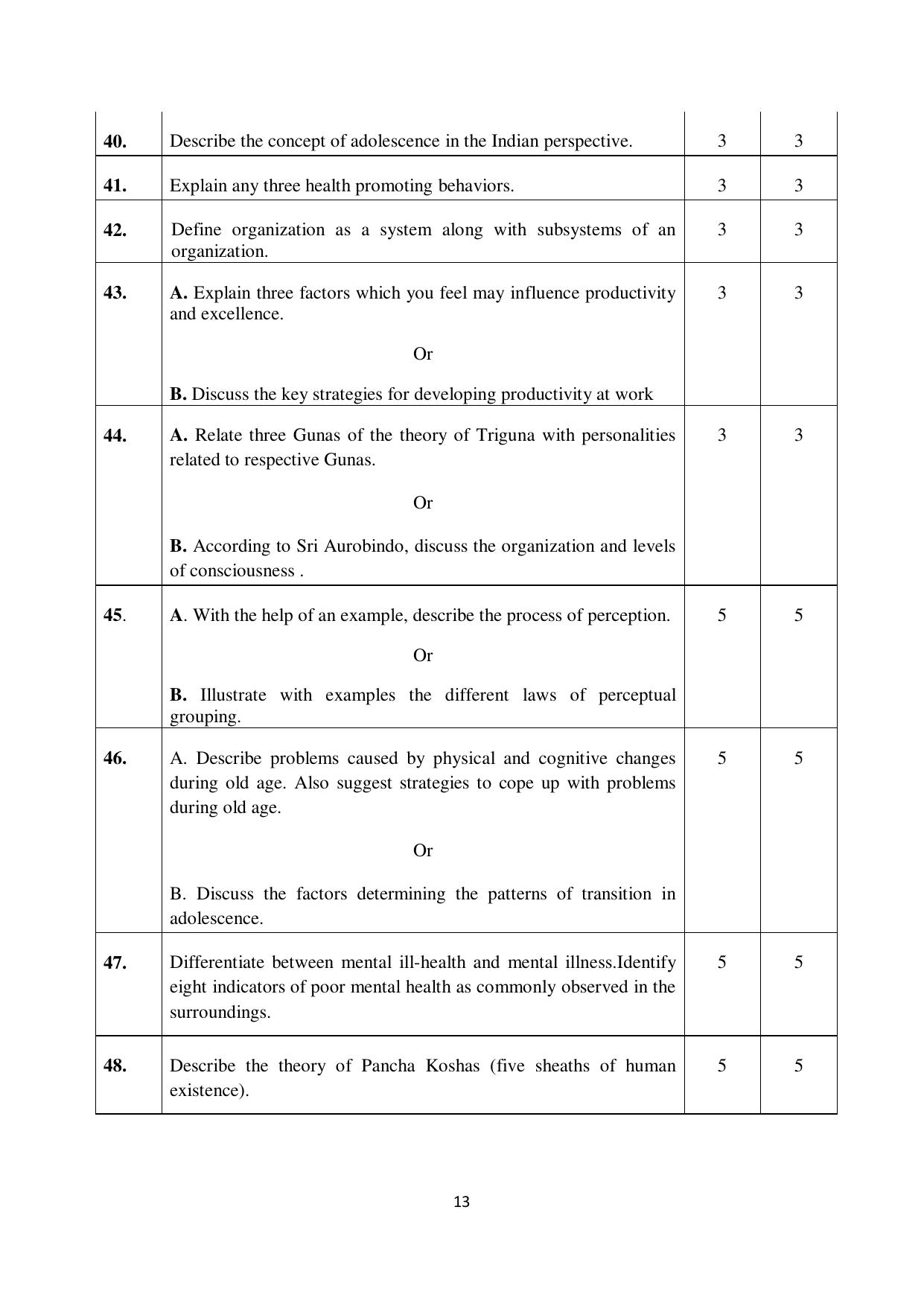 NIOS Class 10 Psychology (222) Sample Paper - Page 13