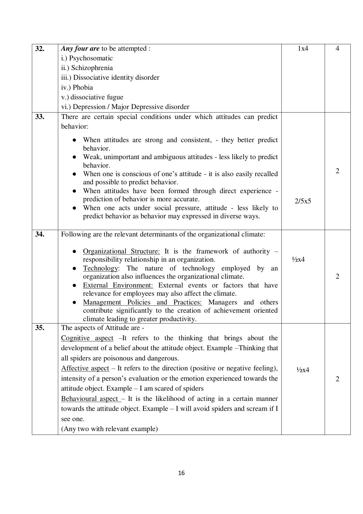 NIOS Class 10 Psychology (222) Sample Paper - Page 16