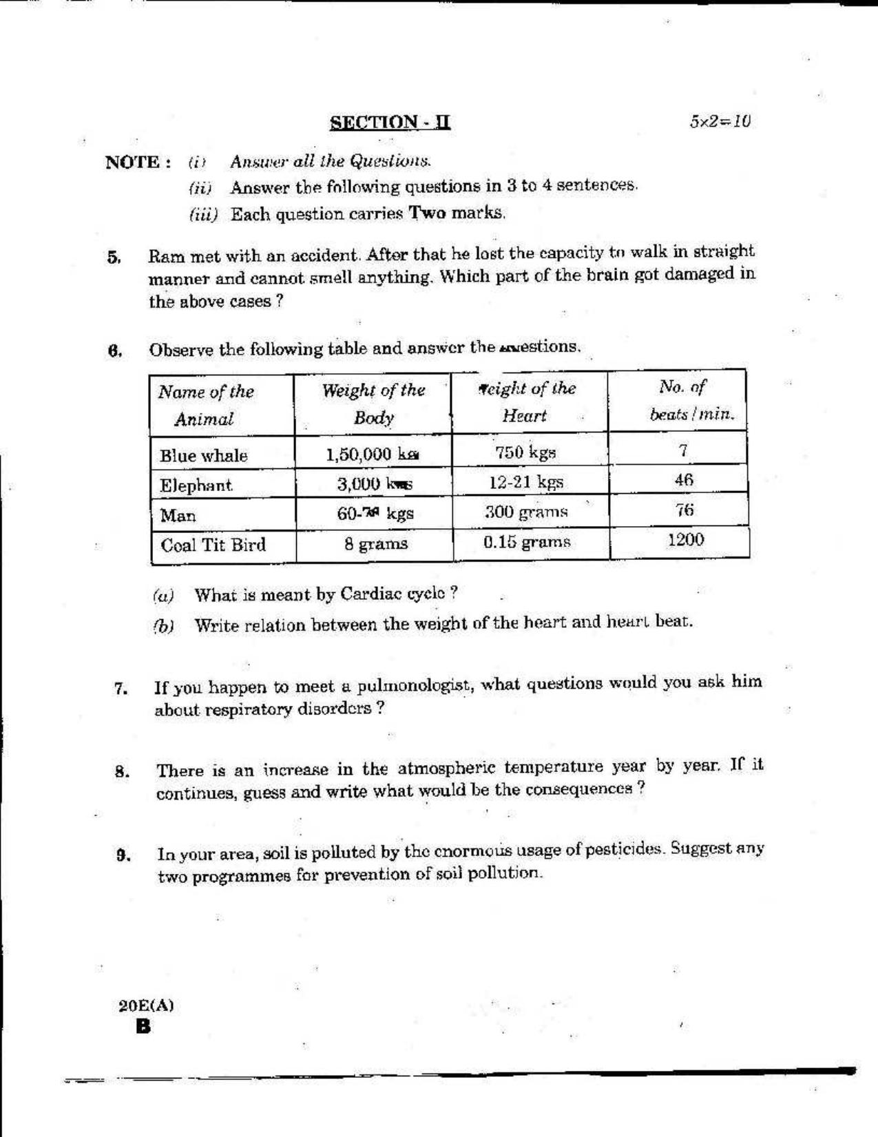 AP Class 10 Science (Paper II) 2019 Question Paper - Page 2