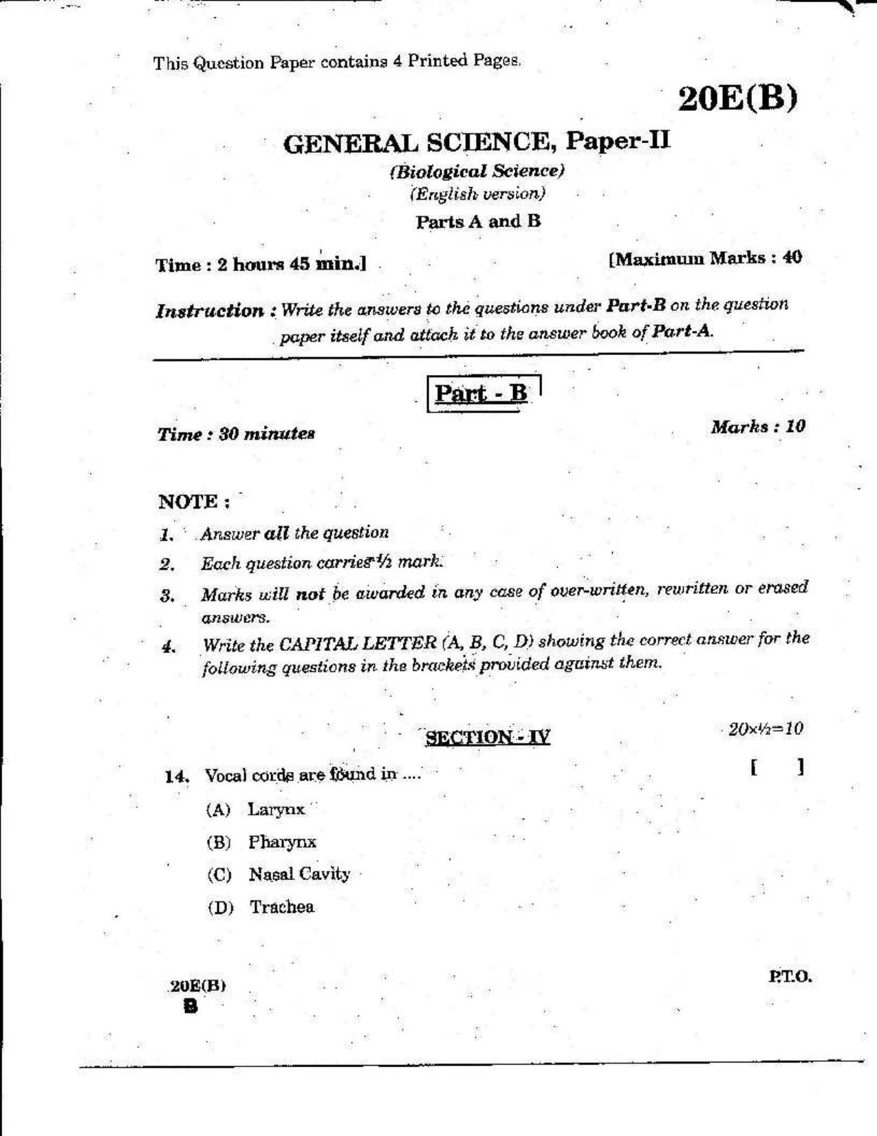AP Class 10 Science (Paper II) 2019 Question Paper - Page 5