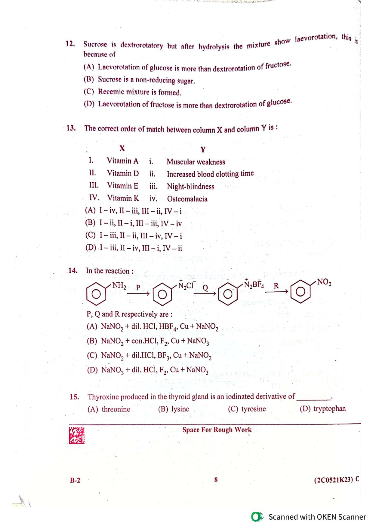 KCET 2023 Chemistry B2 Question Paper - Page 3