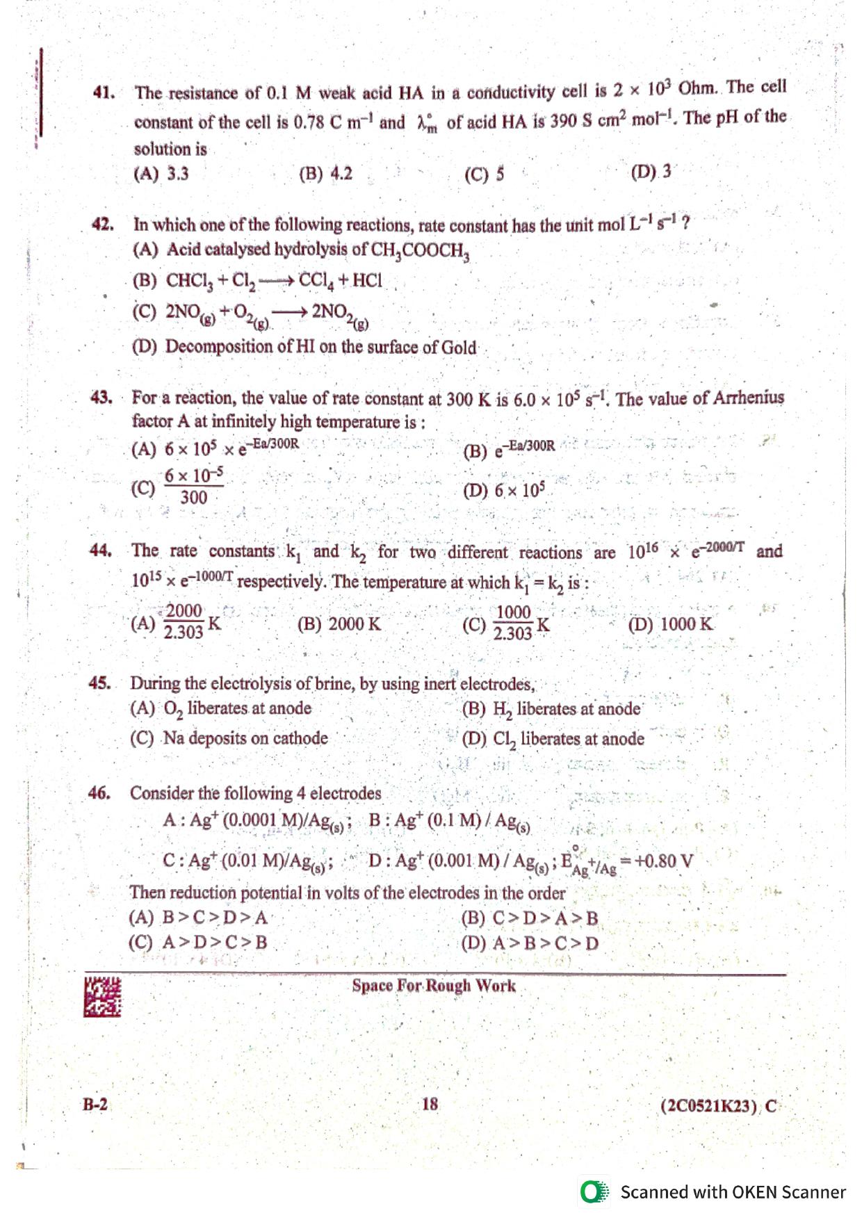 KCET 2023 Chemistry B2 Question Paper - Page 8