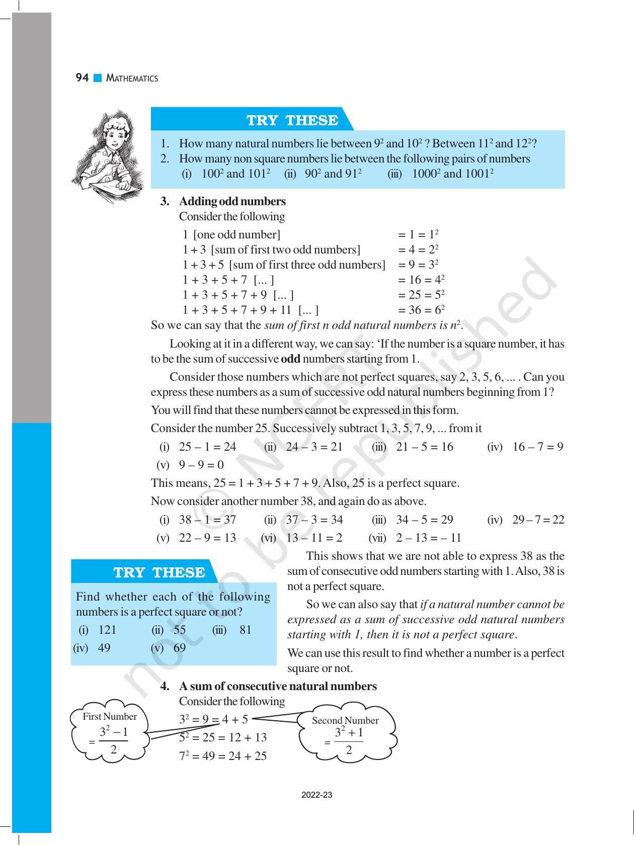 NCERT Book for Class 8 Maths Chapter 6 Squares and Square Roots - Page 6
