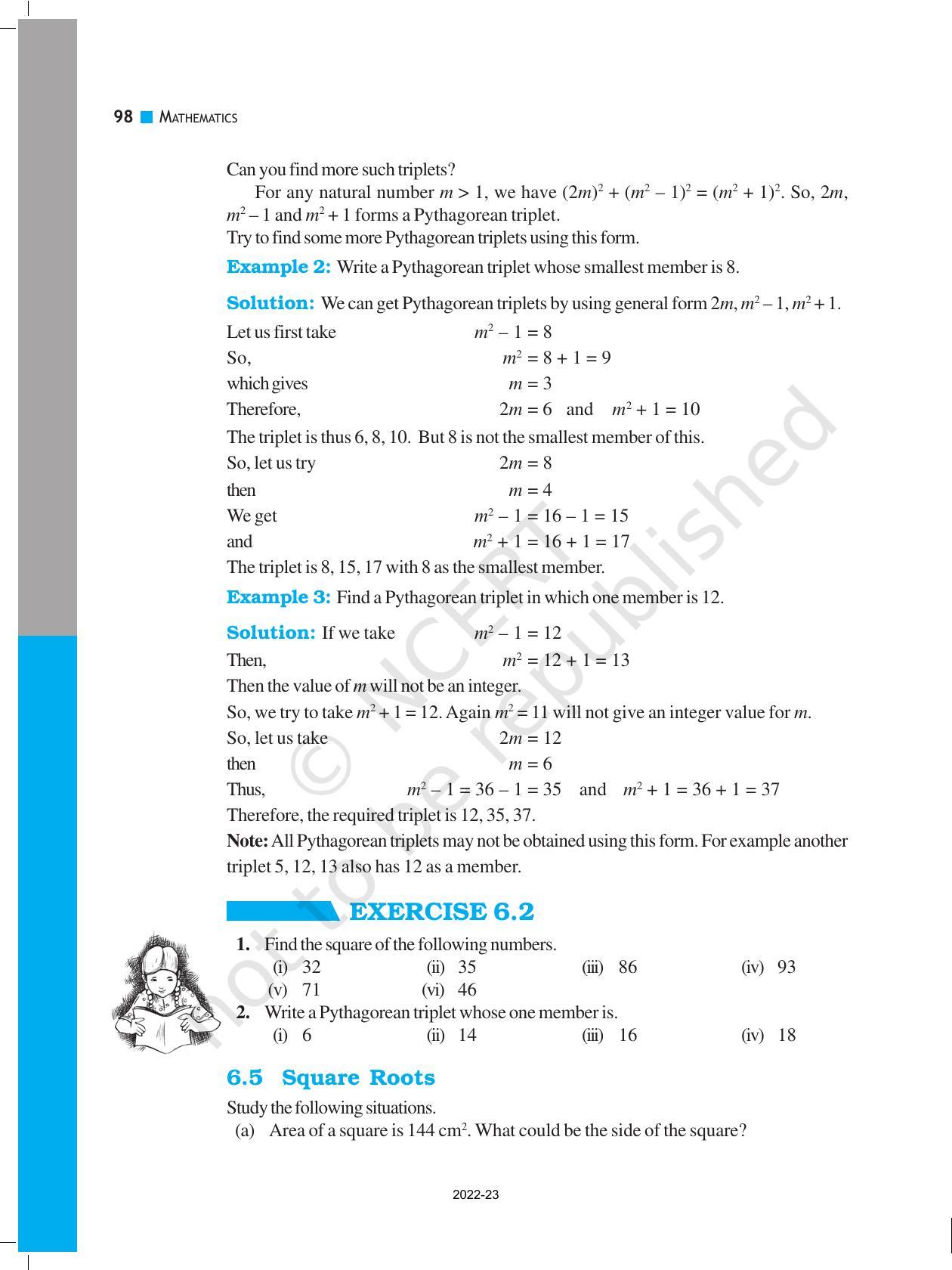 NCERT Book for Class 8 Maths Chapter 6 Squares and Square Roots - Page 10