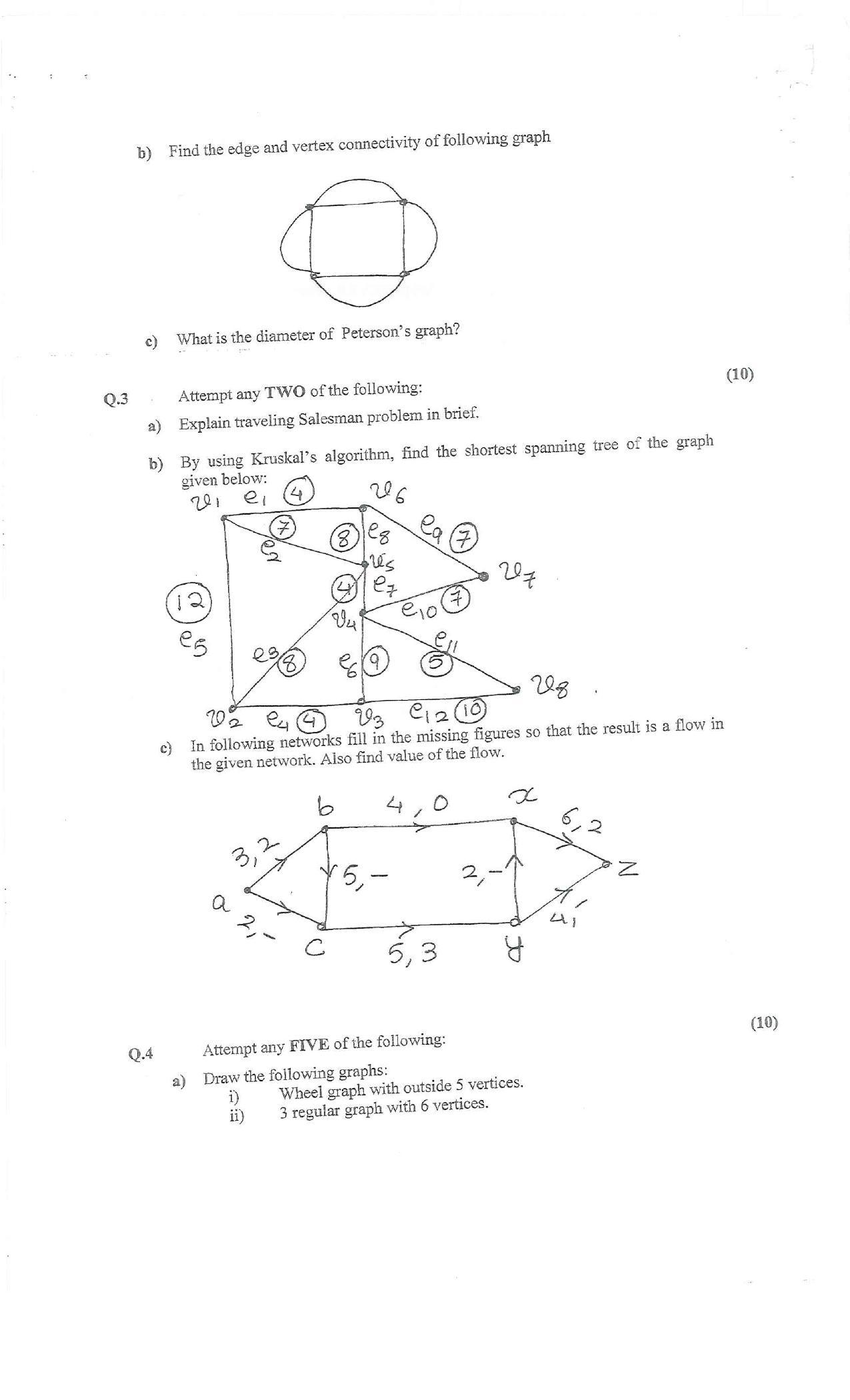 Bharati Vidyapeeth B.SC. 2010 COURSE (SEM – II) V VI Question Paper - Page 6