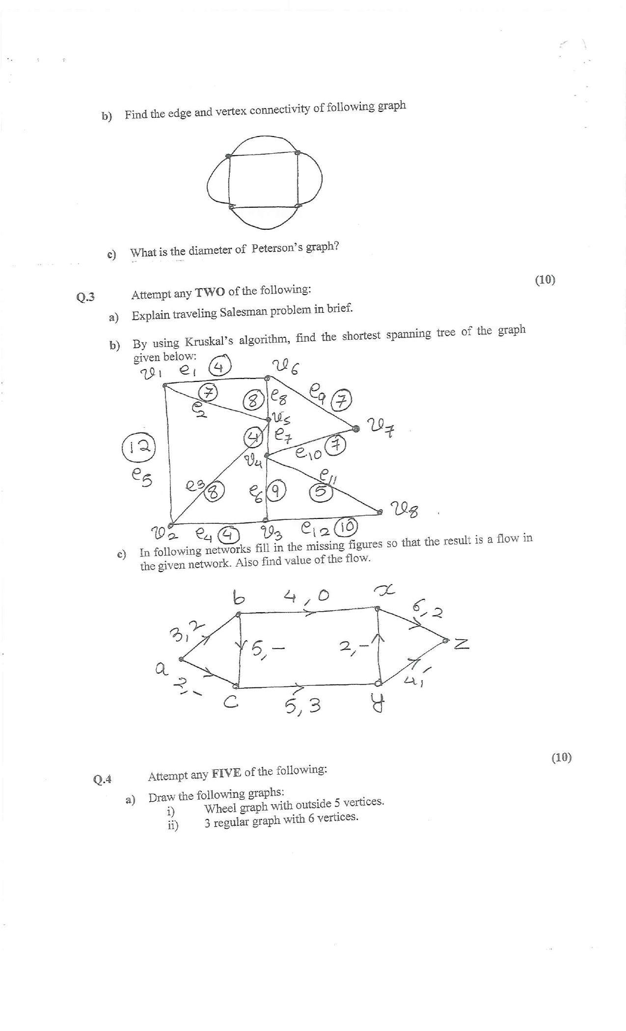 Bharati Vidyapeeth B.SC. 2010 COURSE (SEM – II) V VI Question Paper - Page 10