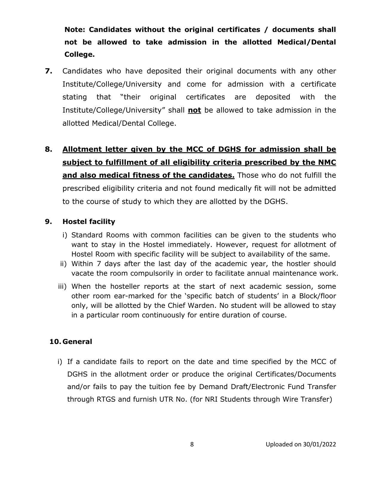 Sri Ramachandra University,Chennai ADMISSION TO M.B.B.S./B.D.S. DEGREE Prospectus 2021-22 - Page 8