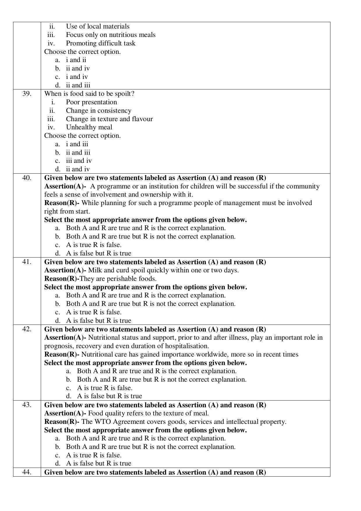 CBSE Class 12th Home Science Sample Question Paper 2021-22 - Page 6