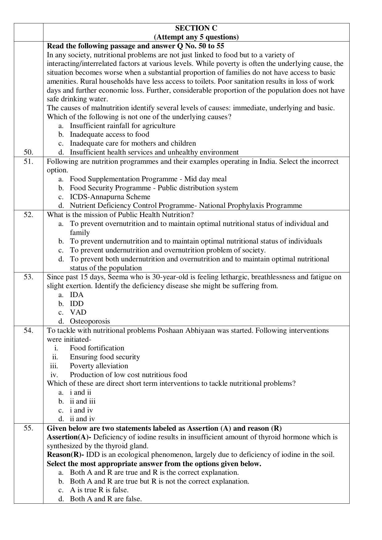 CBSE Class 12th Home Science Sample Question Paper 2021-22 - Page 8