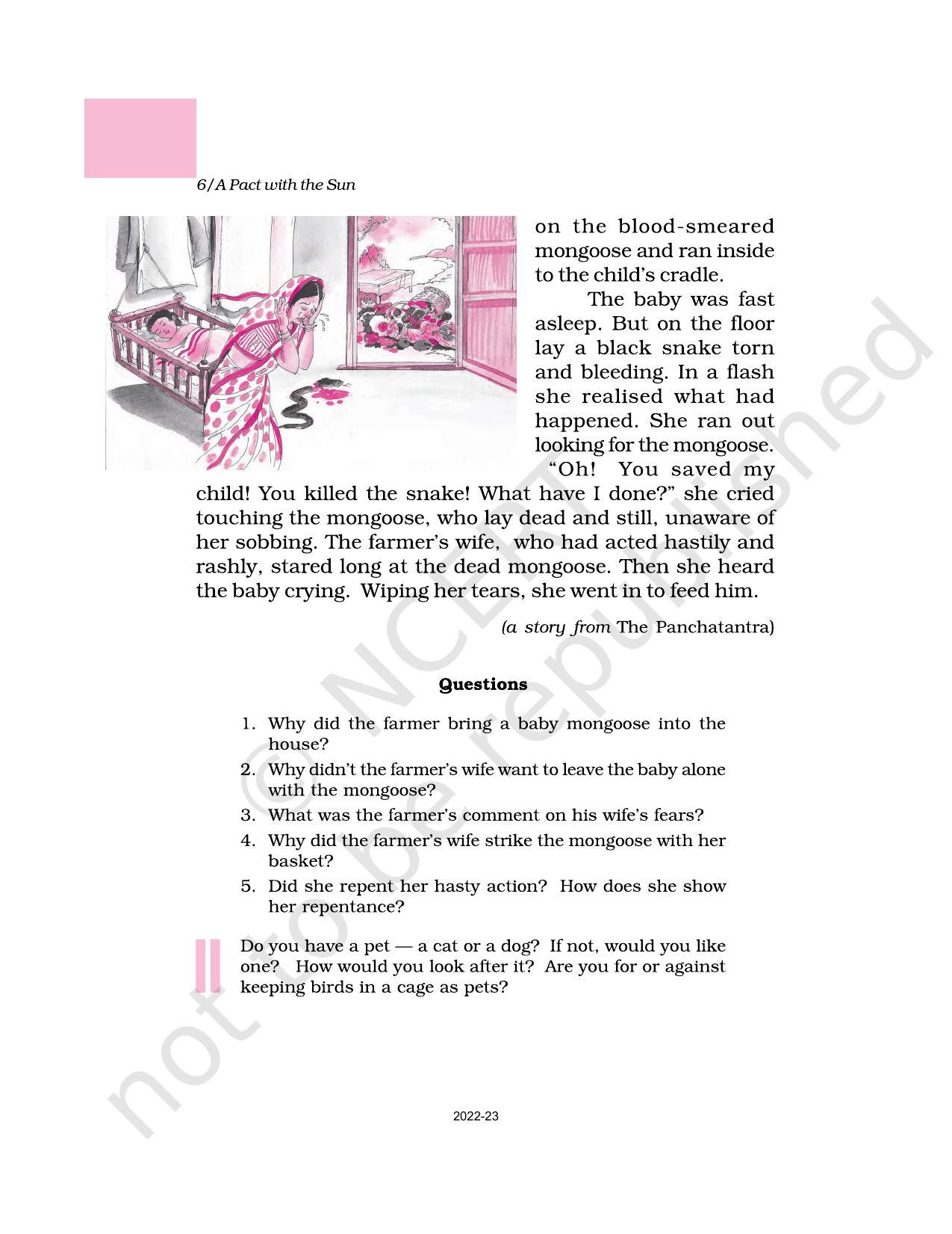 NCERT Book for Class 6 English(A Pact with the Sun) : Chapter 2-The Friendly Mongoose - Page 3