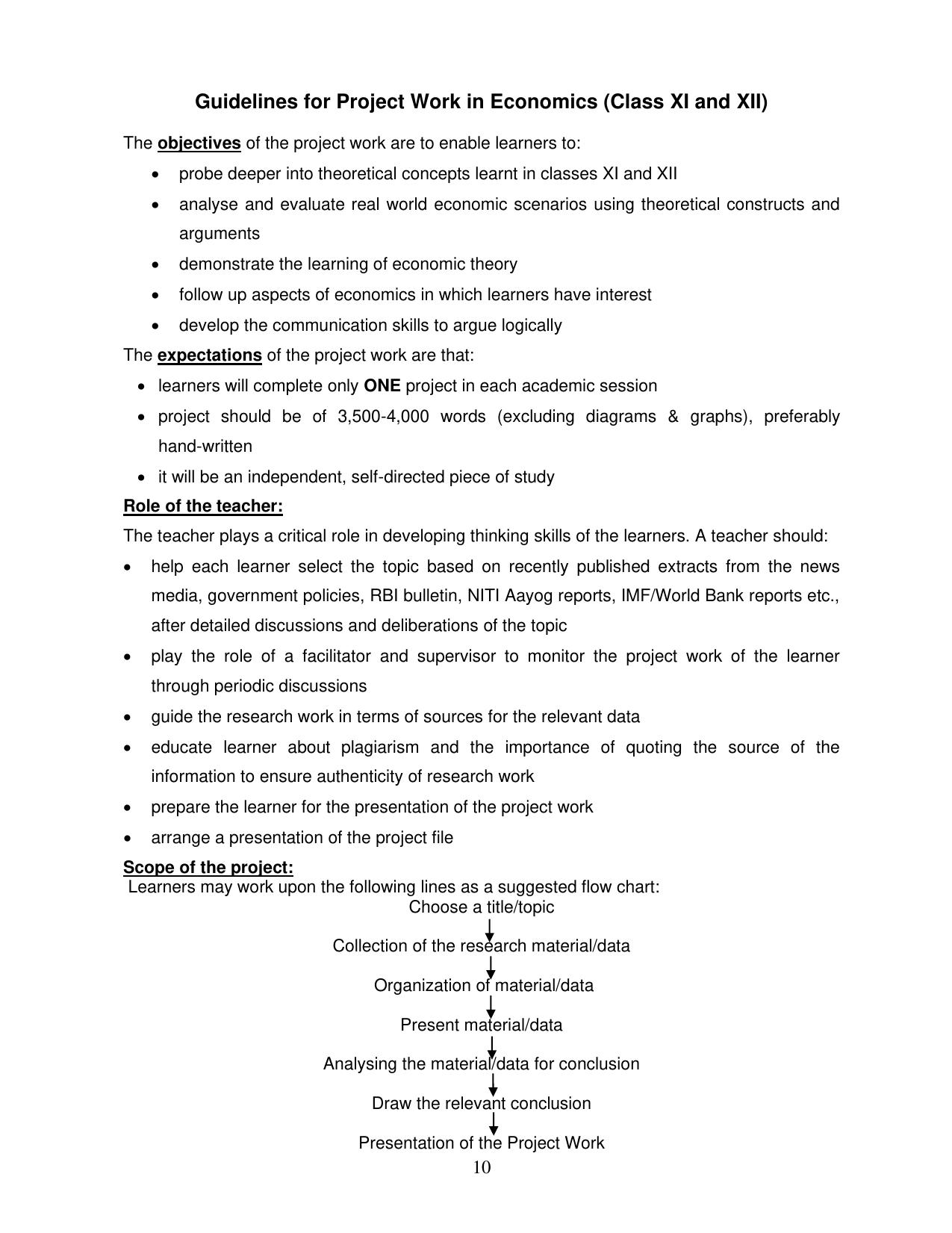 CBSE Class 11 & 12 Syllabus 2022-23 - Economics - Page 10