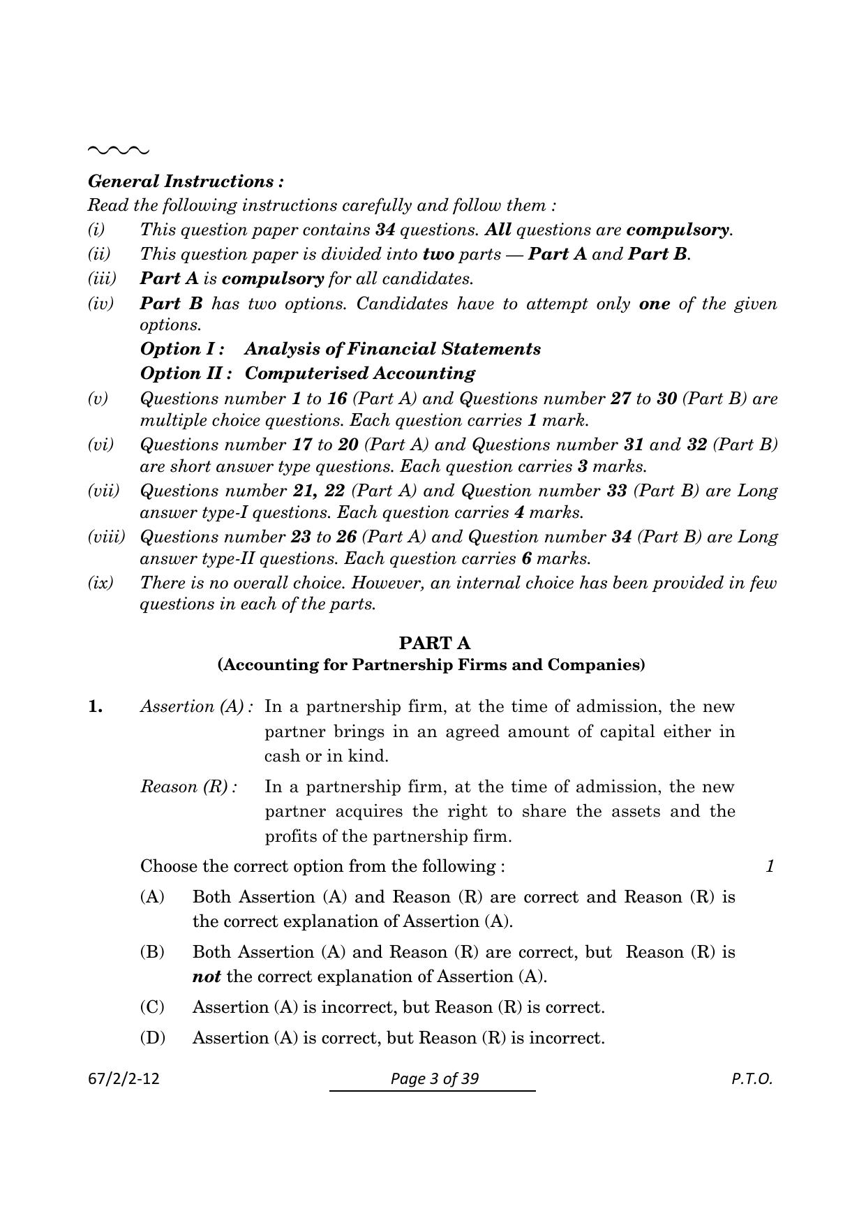 CBSE Class 12 67-2-2 Accountancy 2024 Question Paper - Page 3