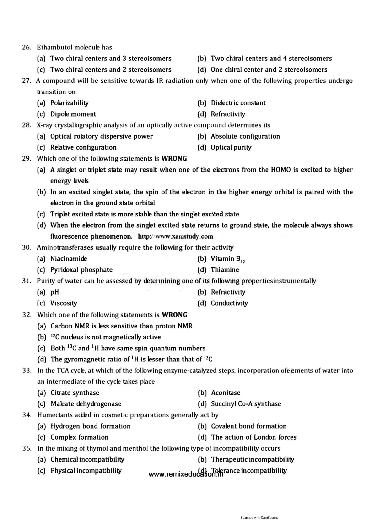 GPAT 2010 Question Paper with Answer Key - Page 3