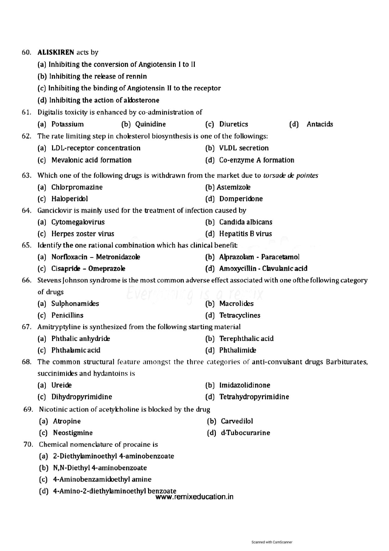 GPAT 2010 Question Paper with Answer Key - Page 6