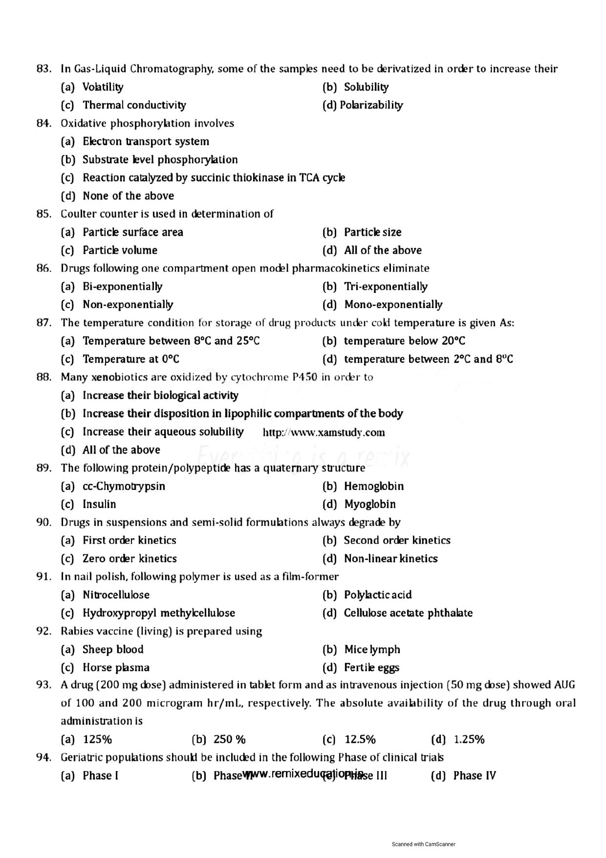 GPAT 2010 Question Paper with Answer Key - Page 8