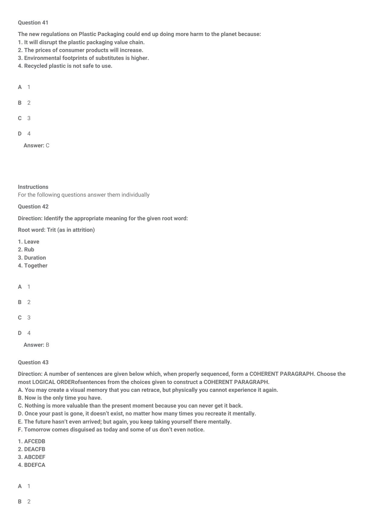 IIFT 2021 Question Paper - Page 17