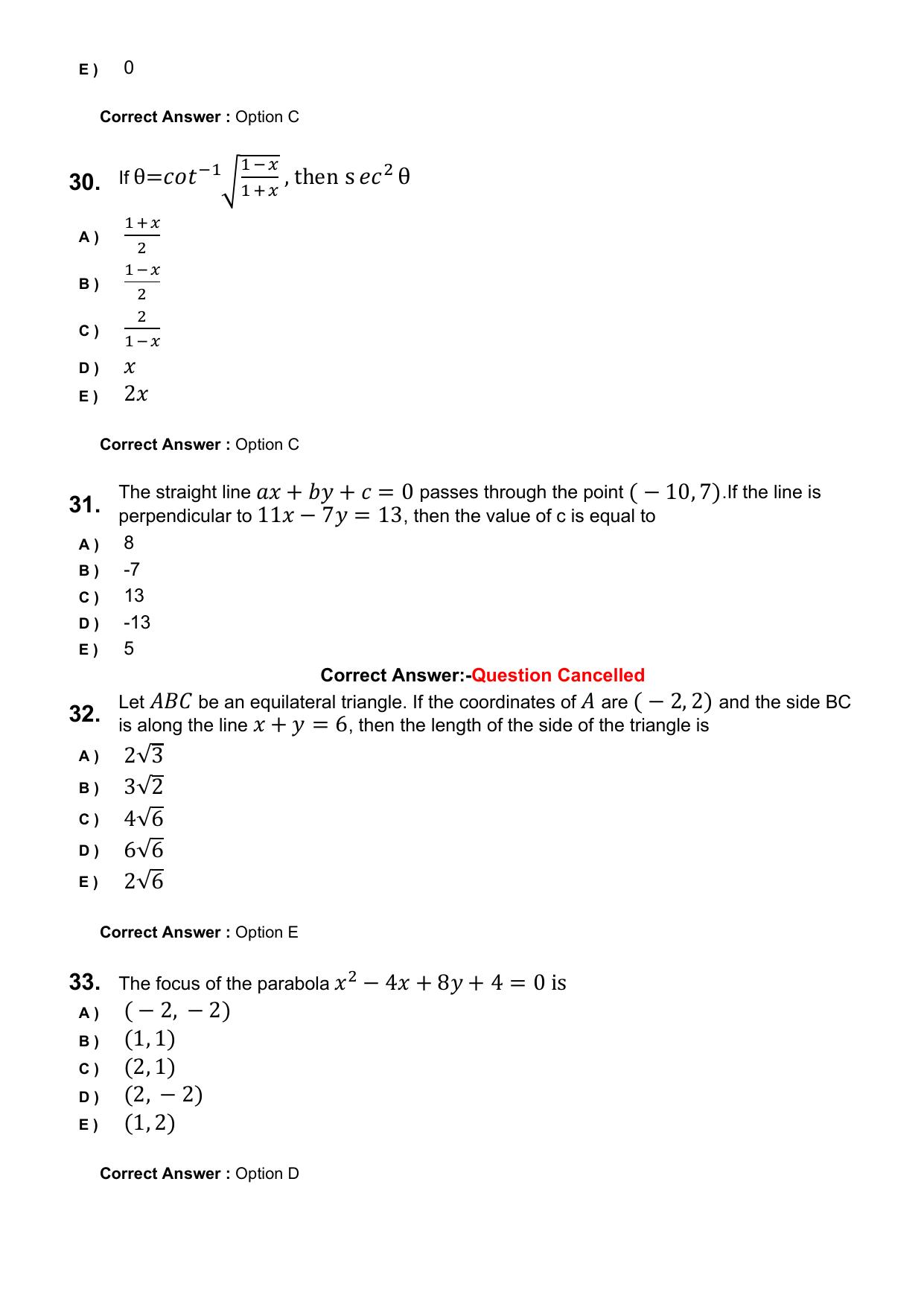 KEAM 2025 April 23 Question Paper with Answer Key - Page 8