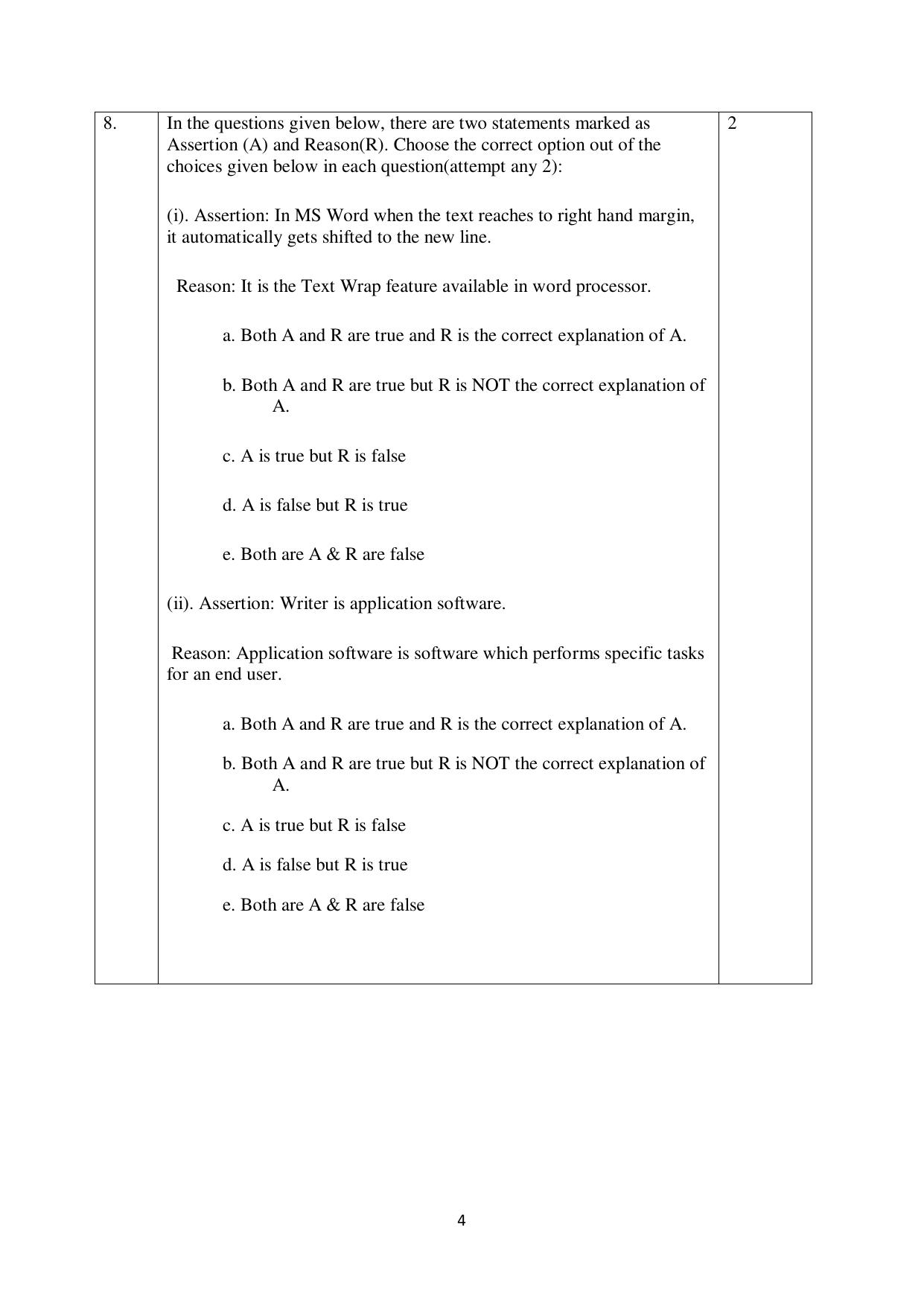NIOS Class 10 Data Entry Operations (229) Sample Paper - Page 4