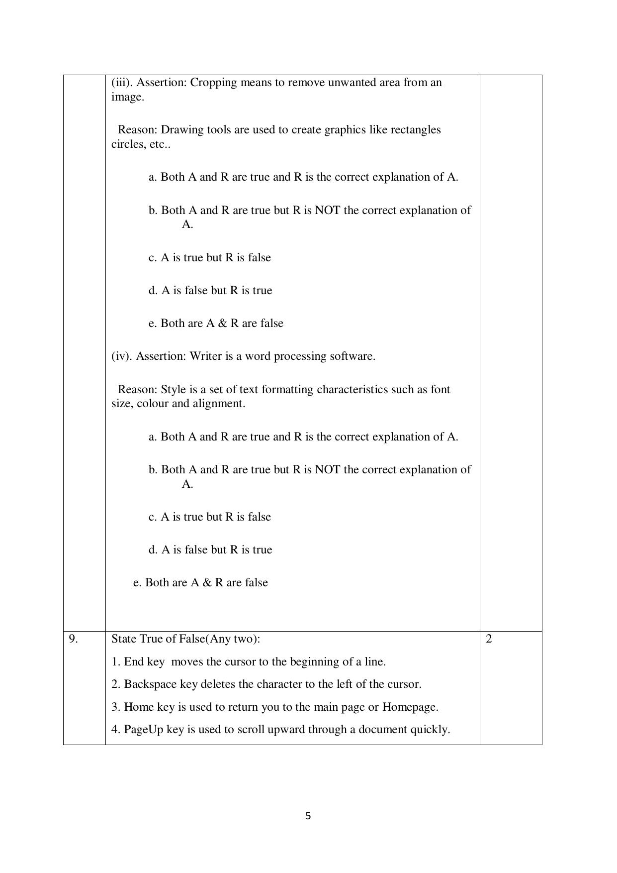 NIOS Class 10 Data Entry Operations (229) Sample Paper - Page 5