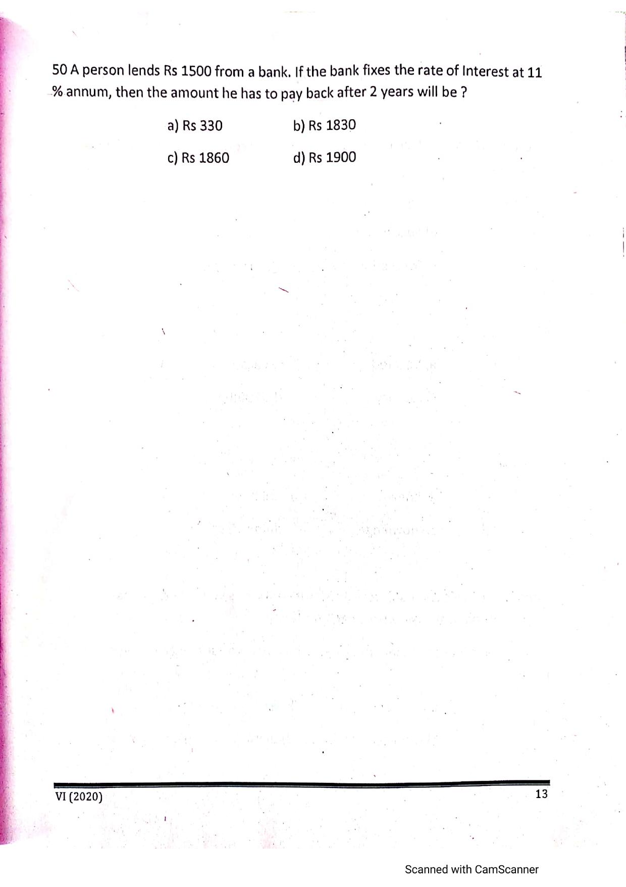 JKSSEE 2020 Class 6 Question Paper - Page 12