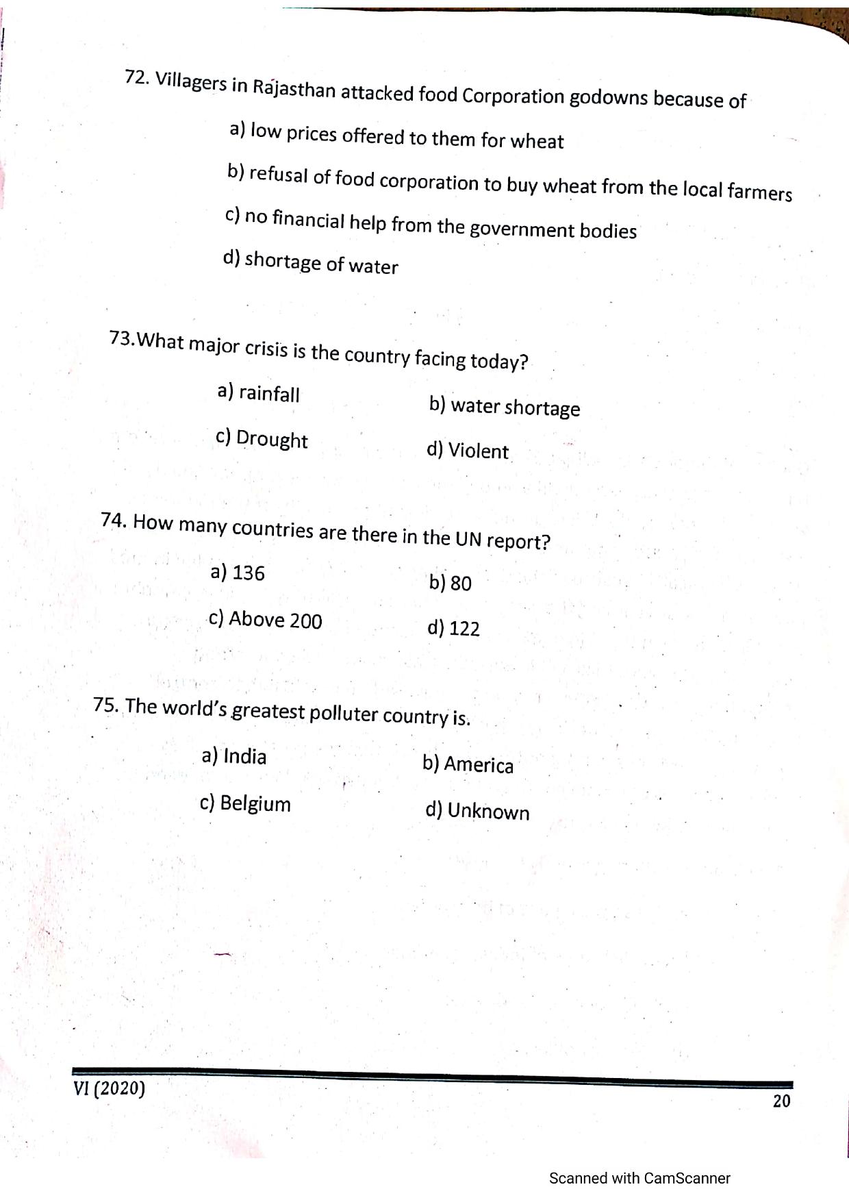 JKSSEE 2020 Class 6 Question Paper - Page 19