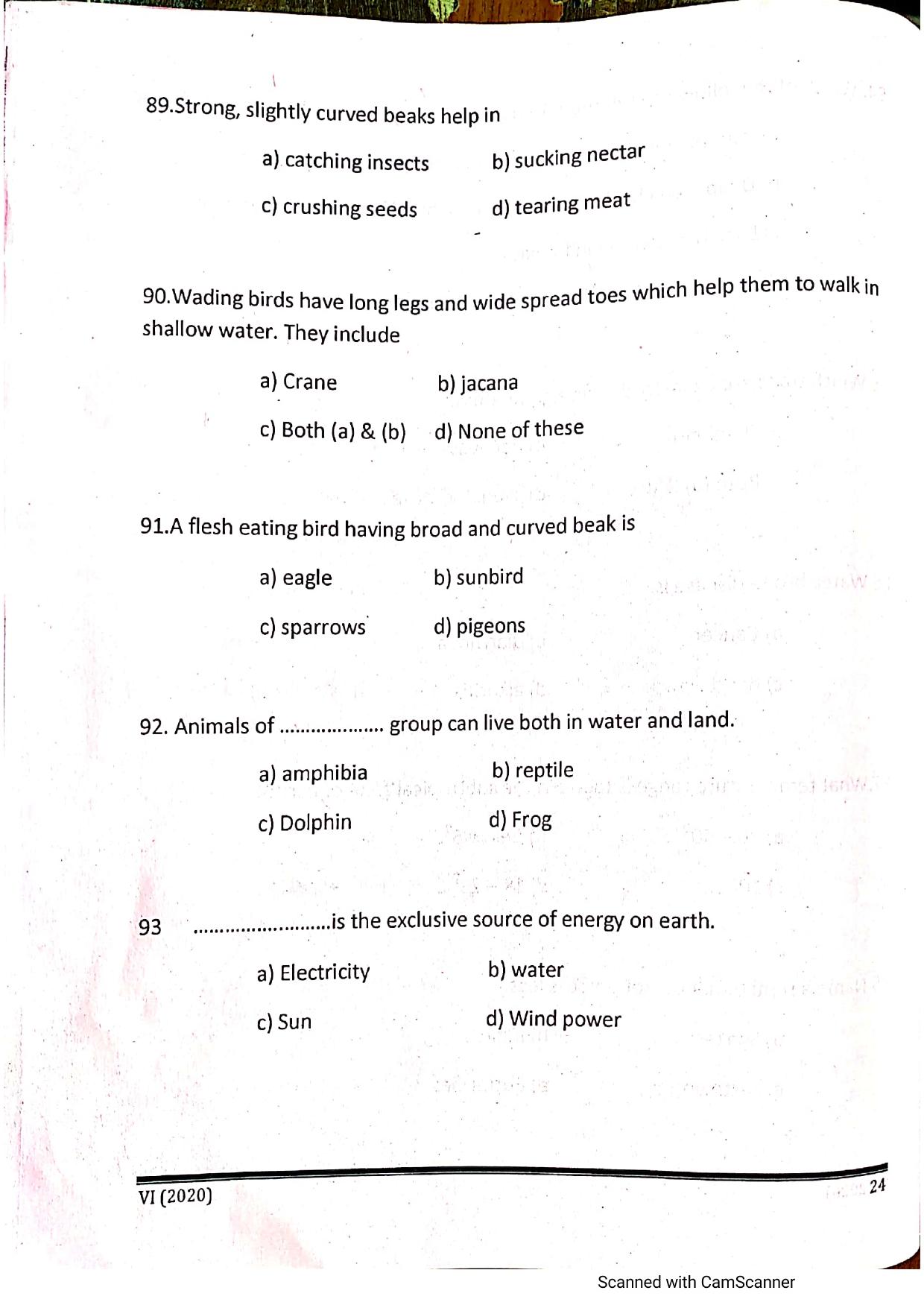 JKSSEE 2020 Class 6 Question Paper - Page 23