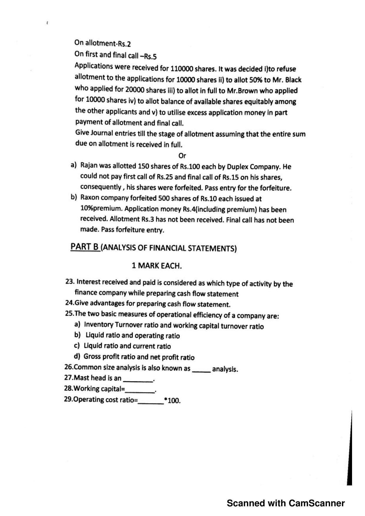 JKBOSE Class 12 Accounting Model Question Paper 2023 - Page 5