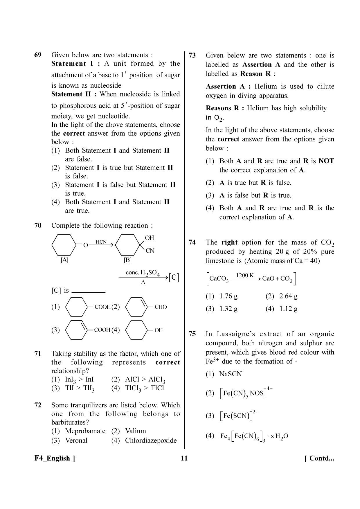 NEET 2023 F4 Question Paper - Page 11