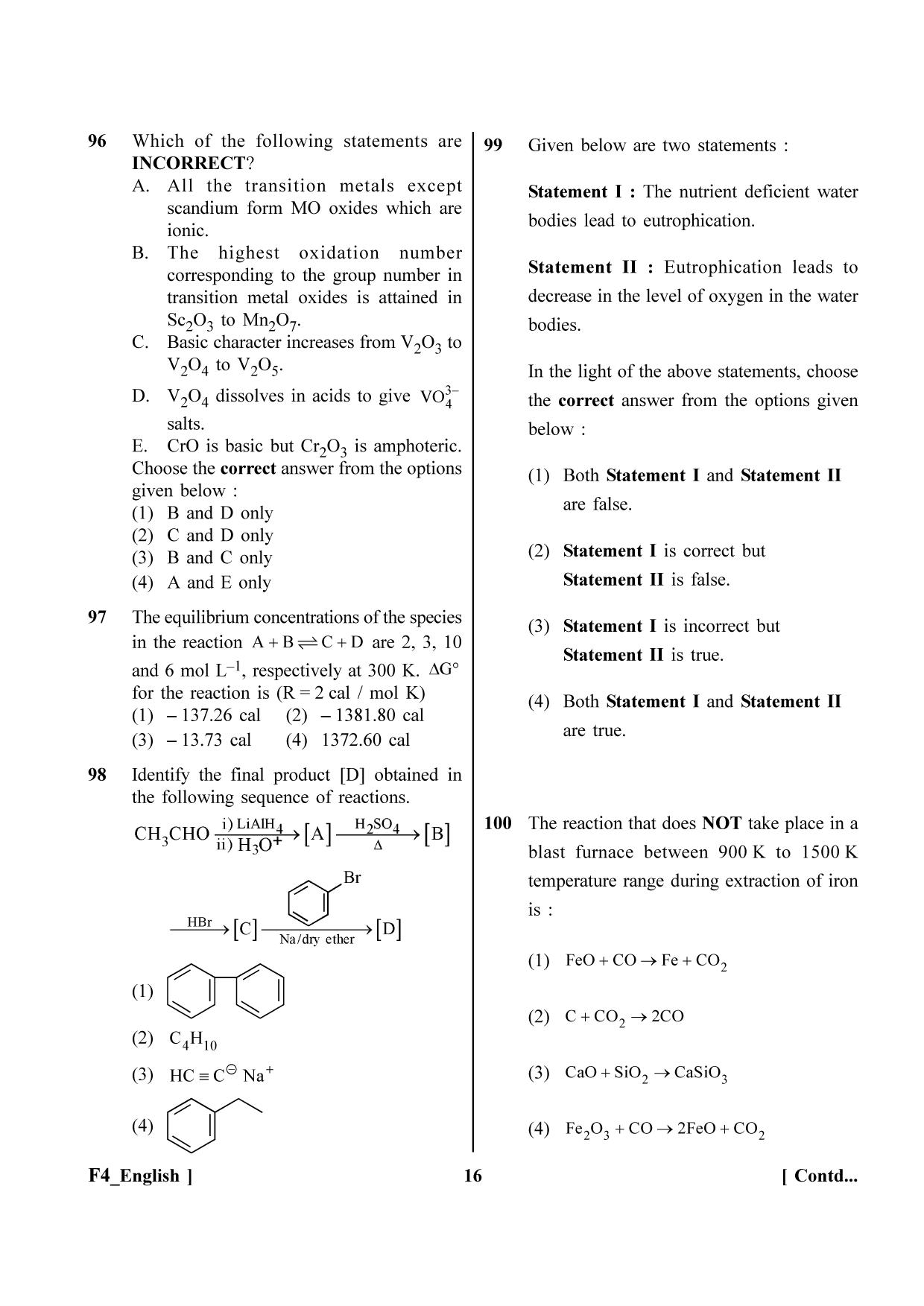 NEET 2023 F4 Question Paper - Page 16