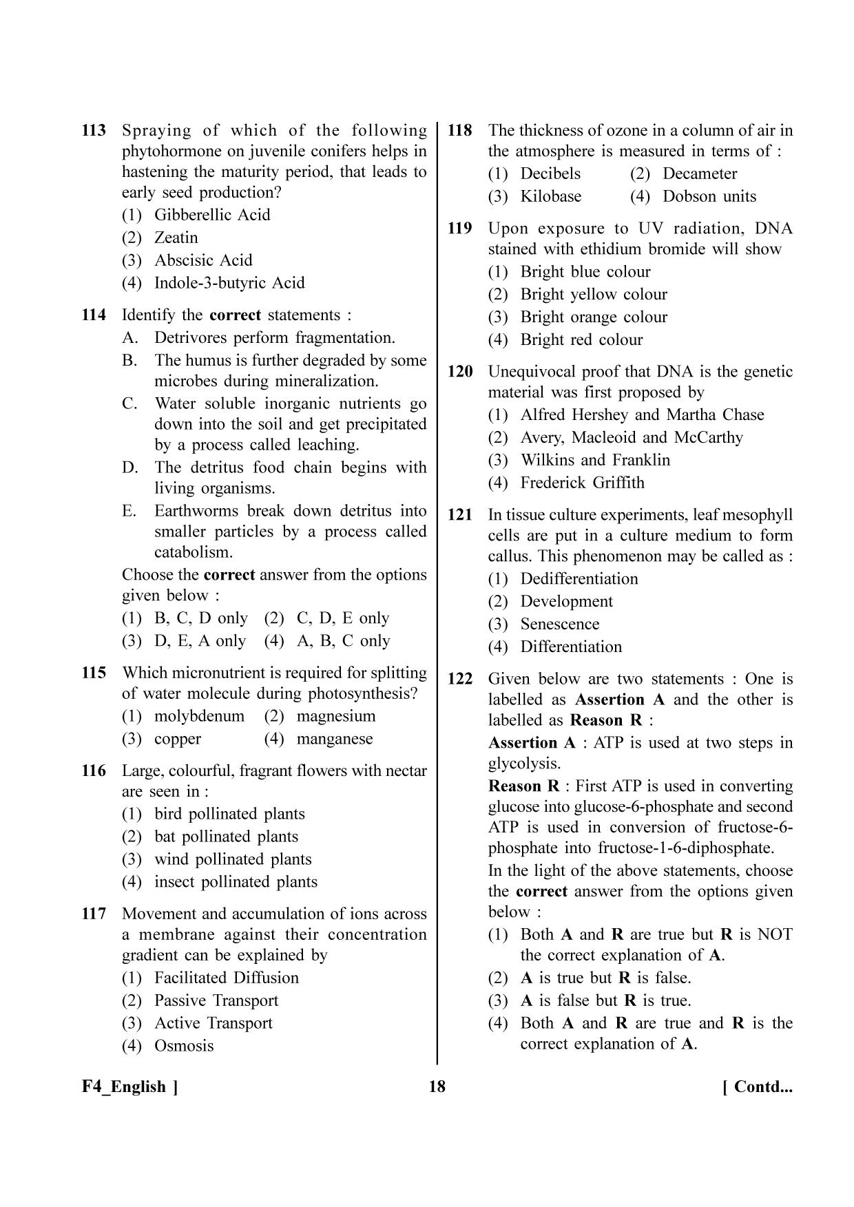 NEET 2023 F4 Question Paper - Page 18