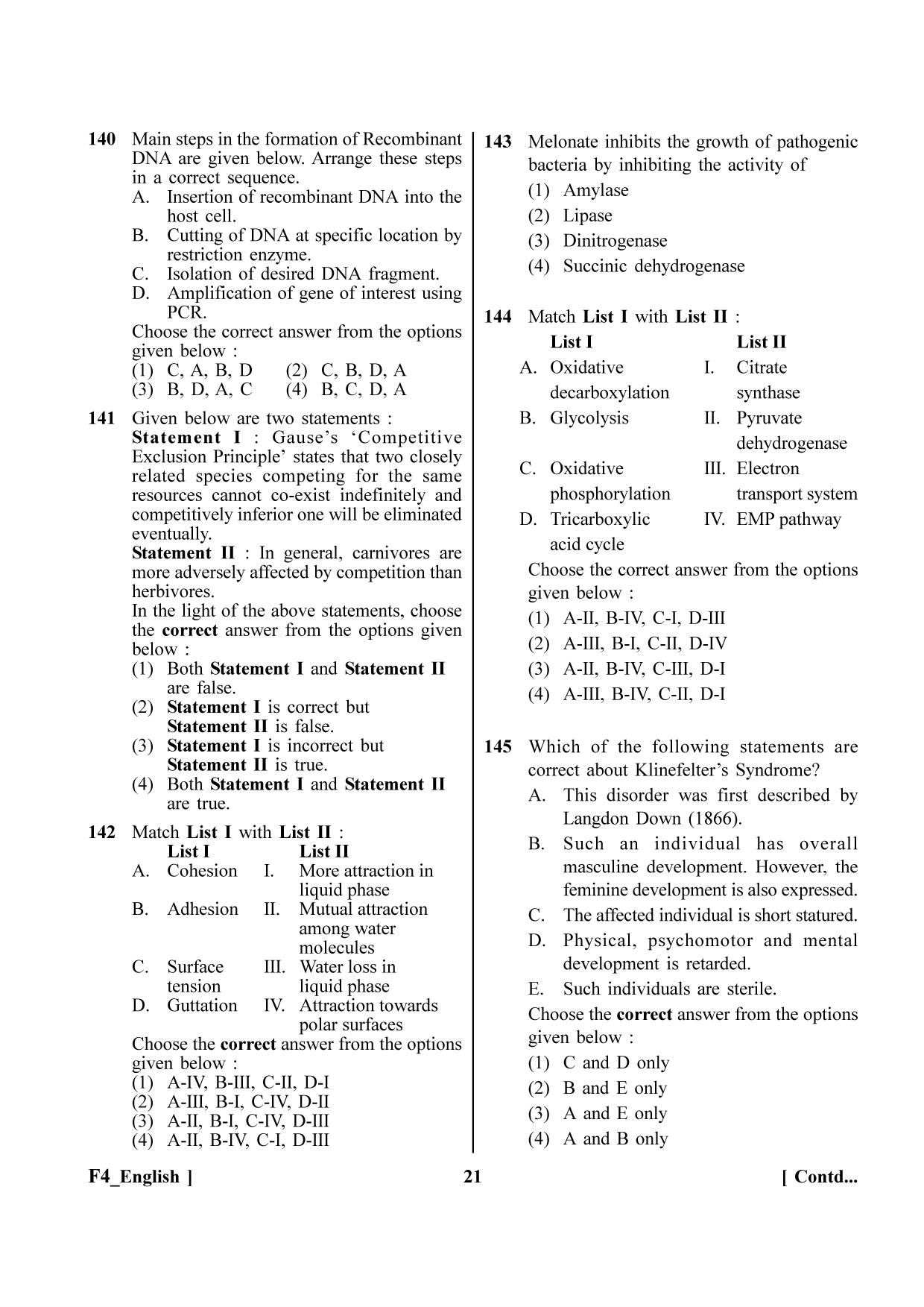 NEET 2023 F4 Question Paper - Page 21