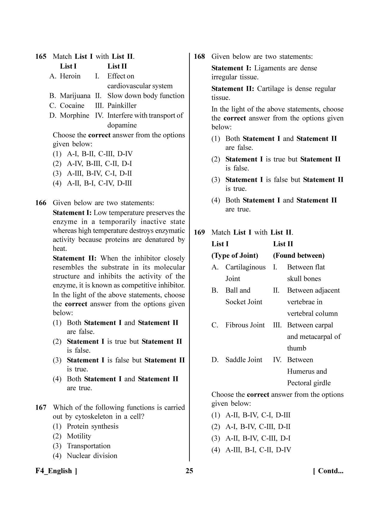 NEET 2023 F4 Question Paper - Page 25