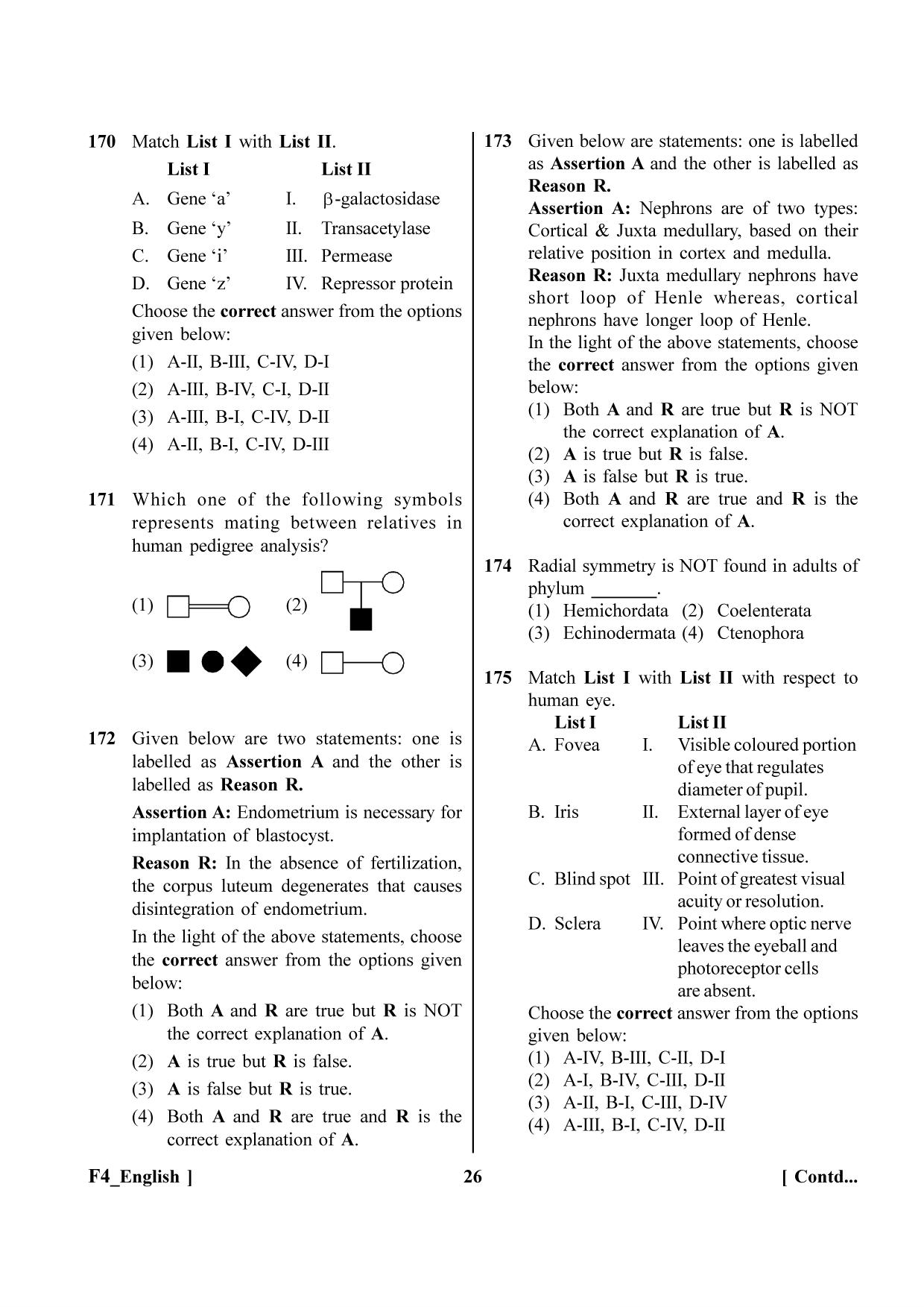 NEET 2023 F4 Question Paper - Page 26