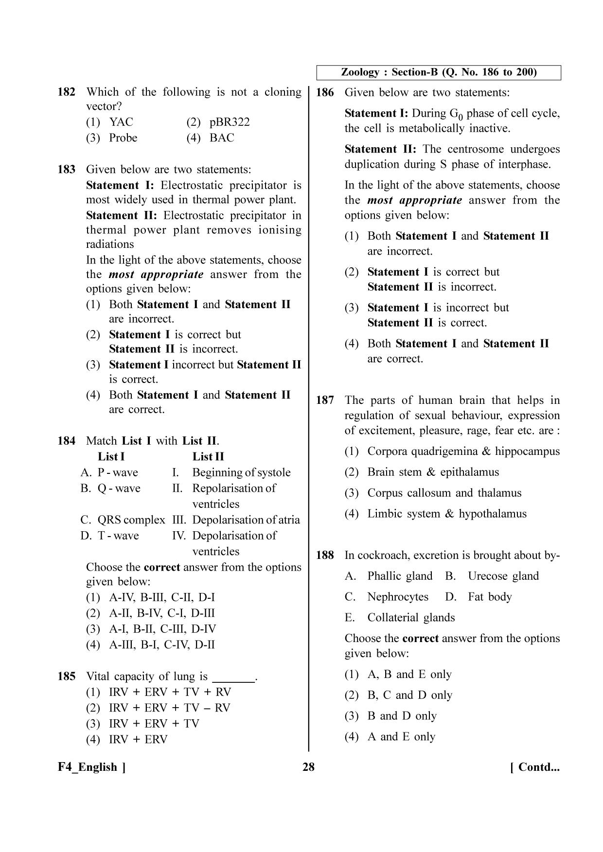 NEET 2023 F4 Question Paper - Page 28