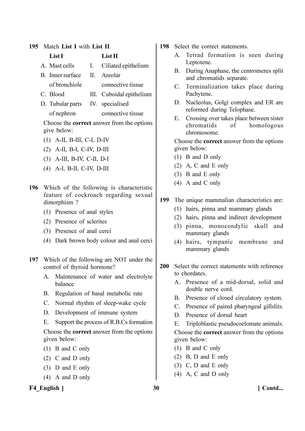 NEET 2023 F4 Question Paper - Page 30