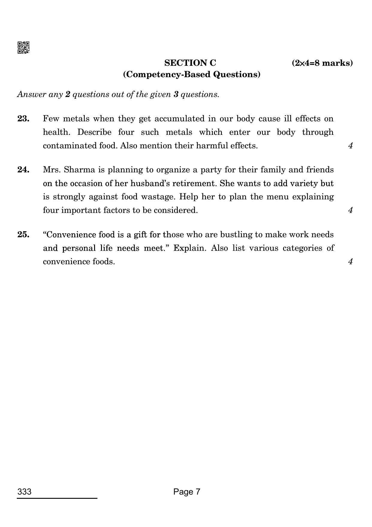 CBSE Class 12 333_food Production 2022 Question Paper - Page 7