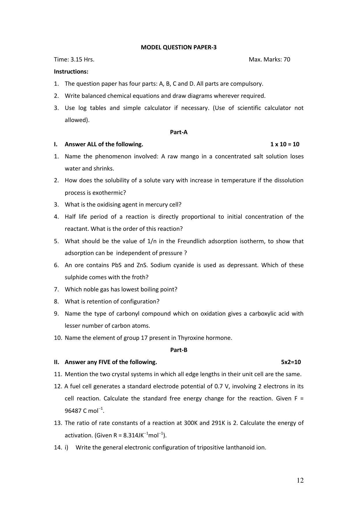 Karnataka 2nd PUC Question Bank for Chemistry - Page 15