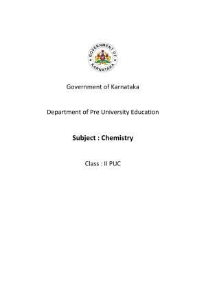 Karnataka 2nd PUC Question Bank for Chemistry