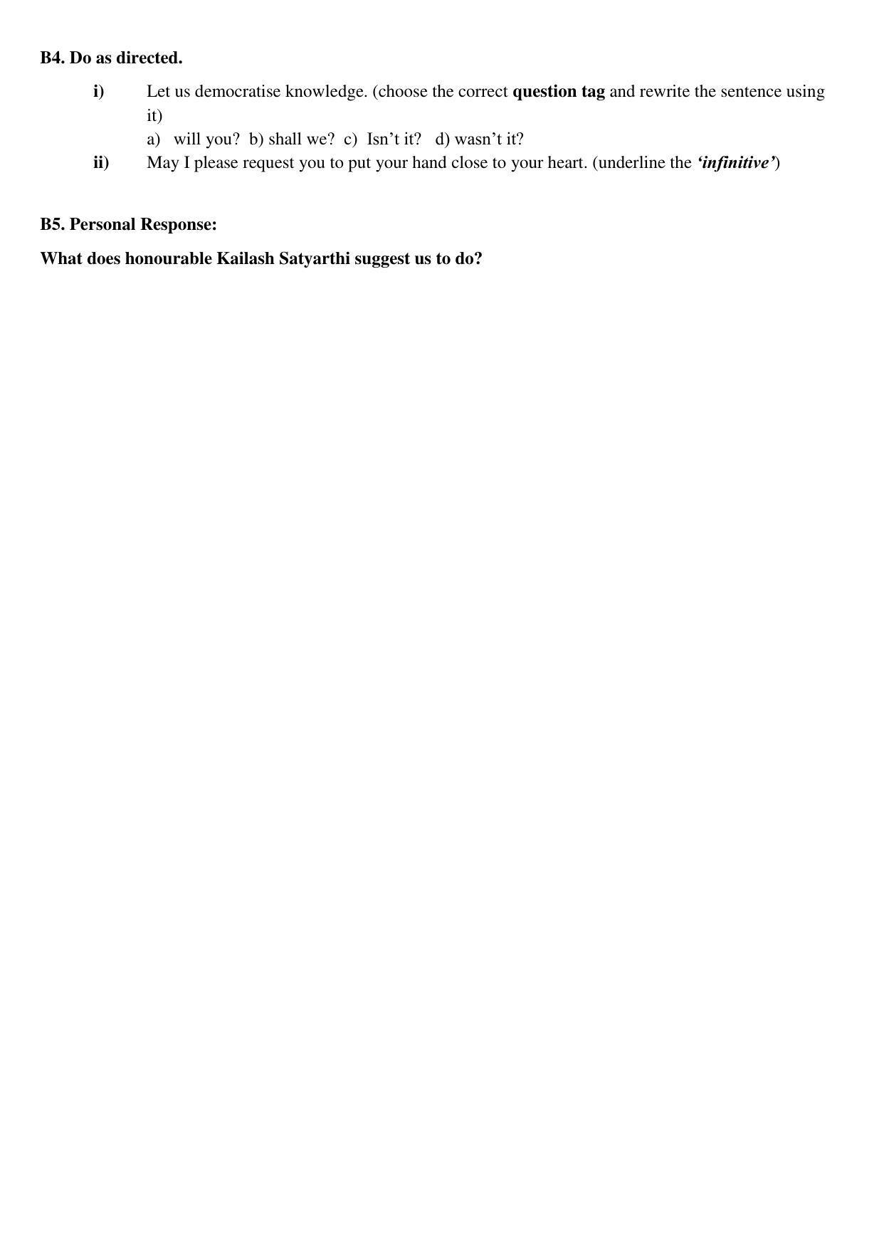 Maharashtra Board Class 10 English (17) Third Language Sample Paper (मराठी माध्यम) - Page 8