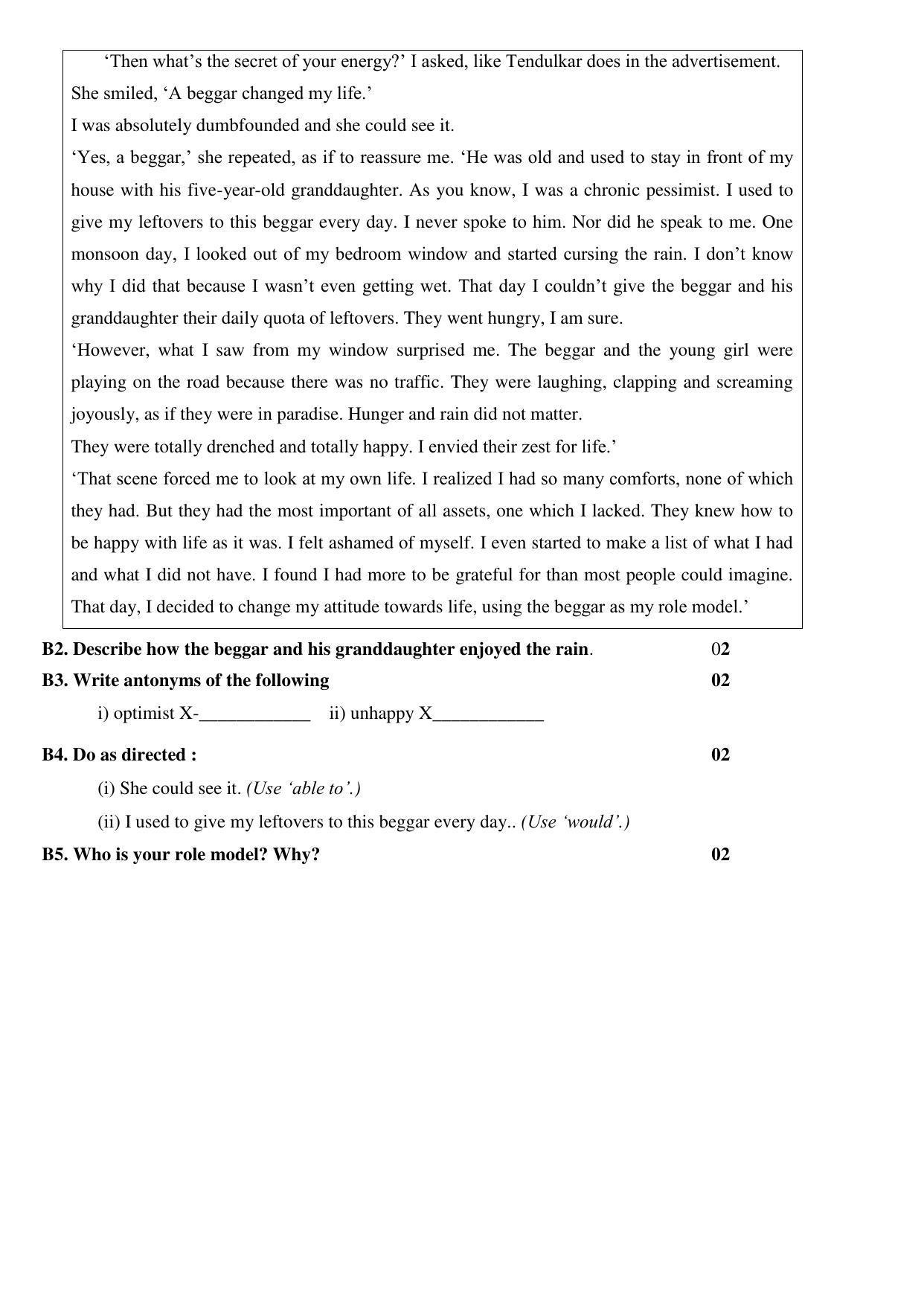 Maharashtra Board Class 10 English (17) Third Language Sample Paper (मराठी माध्यम) - Page 10