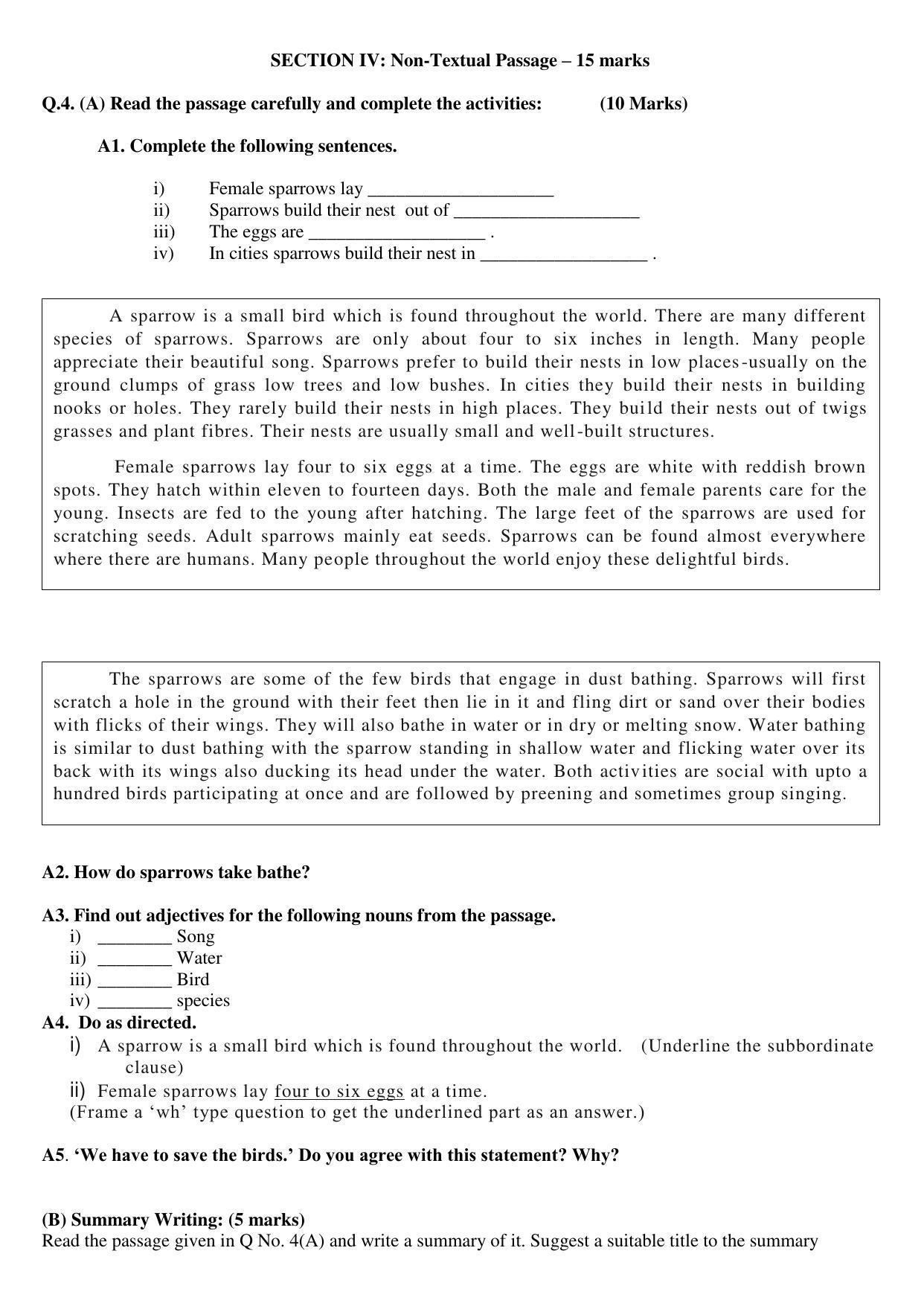 Maharashtra Board Class 10 English (17) Third Language Sample Paper (मराठी माध्यम) - Page 15