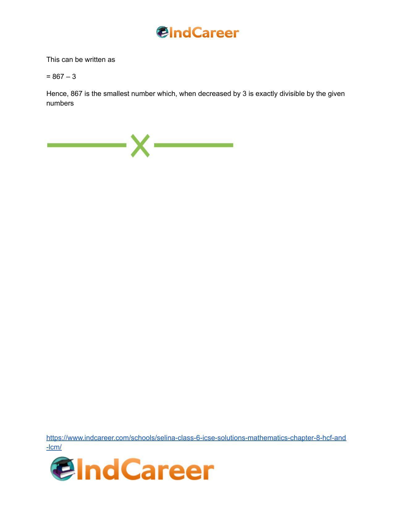 Selina Class 6 ICSE Solutions Mathematics : Chapter 8- HCF And LCM - Page 47