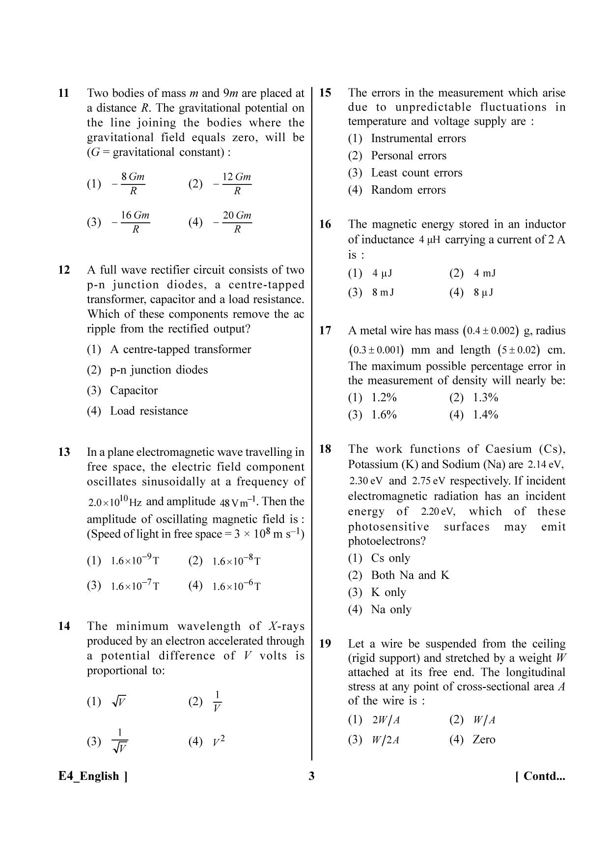NEET 2023 E4 Question Paper - Page 3
