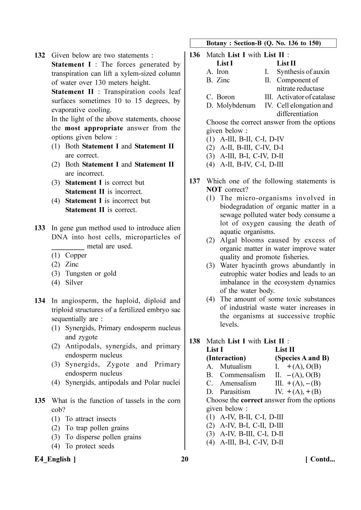 NEET 2023 E4 Question Paper - Page 20