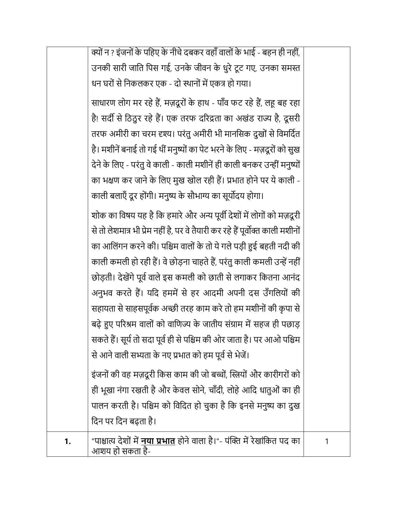 CBSE Class 12 Hindi Core Sample Paper 2024 - Page 2