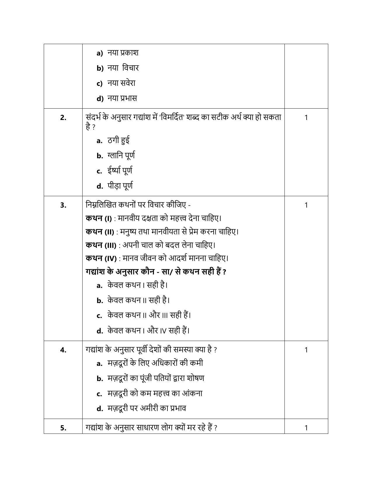 CBSE Class 12 Hindi Core Sample Paper 2024 - Page 3