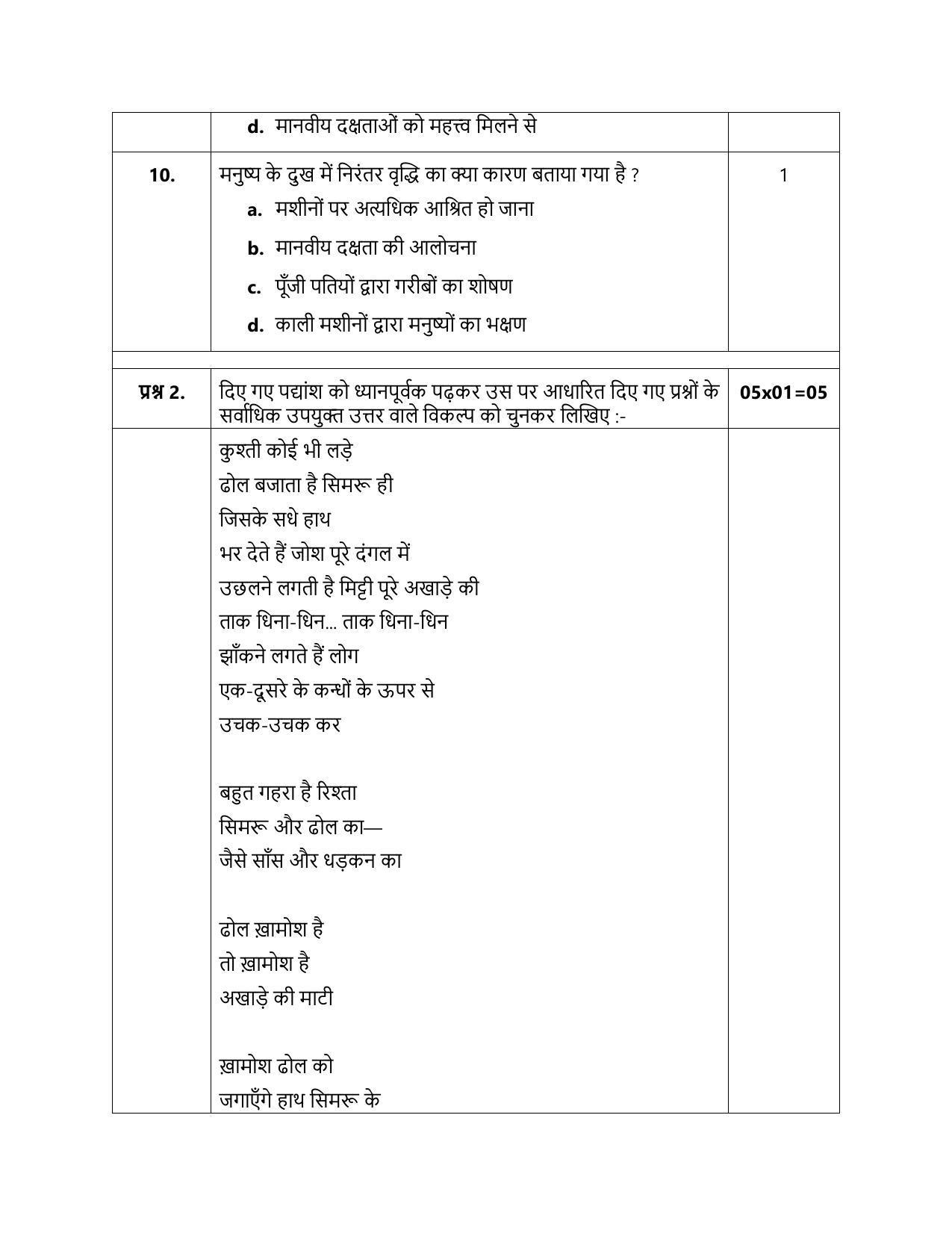 CBSE Class 12 Hindi Core Sample Paper 2024 - Page 5